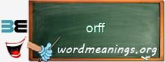 WordMeaning blackboard for orff